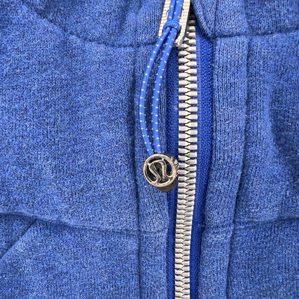 Lululemon Scuba Hoodie Full Zip Women 8 Blue Cotton Blend Athleisure Cozy Active - Picture 5 of 11
